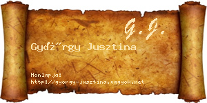 György Jusztina névjegykártya